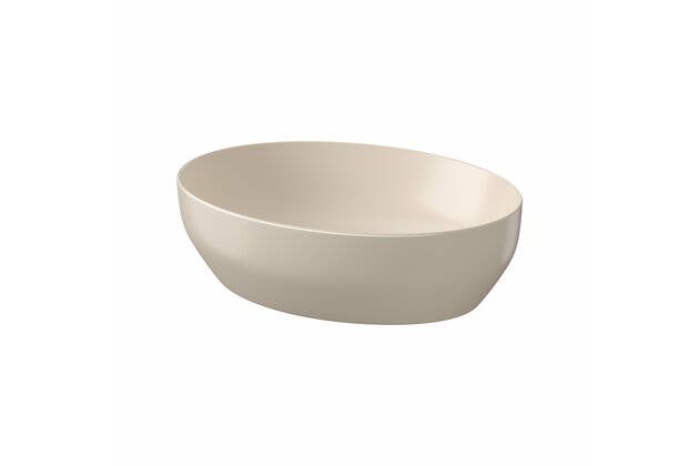 Umyvadlo Cersanit Larga 50 na desku béžové matné oválné, K677-051