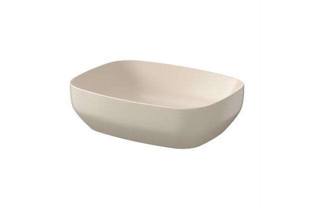 Umyvadlo Cersanit Larga 50 na desku béžové matné obdélníkové, K677-062