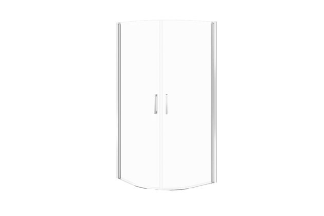 Sprchový kout Cersanit Moduo čtvrtkruhový 80x80x195 R55 s panty u zdi, S162-018