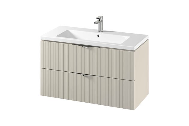 Skříňka Cersanit Tirso 100 s umyvadlem kašmír mat set C147, S801-548