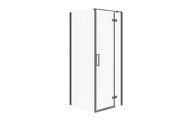 Sprchový kout Cersanit Jota čtvercový 80x80x195 černý pravý, S160-008