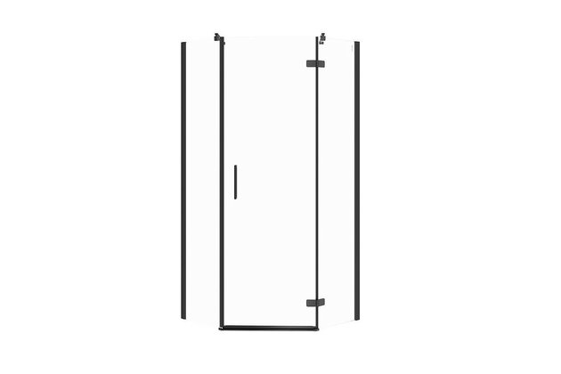 Sprchový kout Cersanit Jota 90x90x195 čiré sklo černý pravý, S160-015