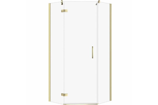 Sprchový kout Cersanit Jota 90x90x195 čiré sklo zlatý levý, S160-020