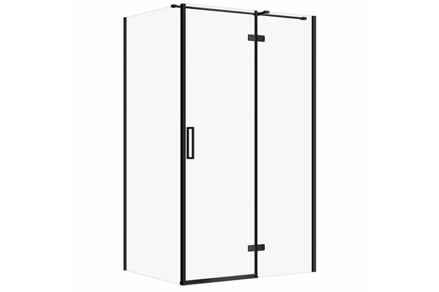 Sprchový kout Cersanit Jota 90x120x195 čiré sklo černý pravý, S160-027