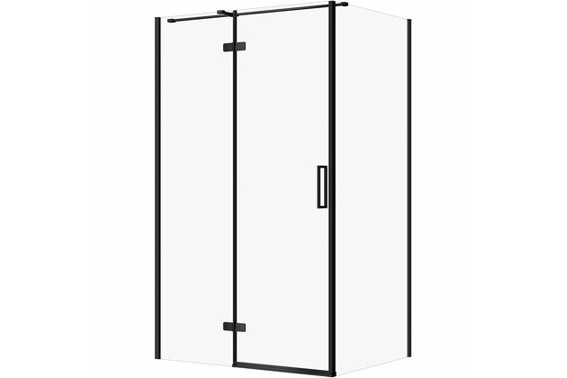 Sprchový kout Cersanit Jota 90x120x195 čiré sklo černý levý, S160-028