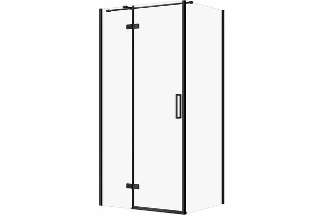 Sprchový kout Cersanit Jota 80x100x195 čiré sklo černý levý, S160-034