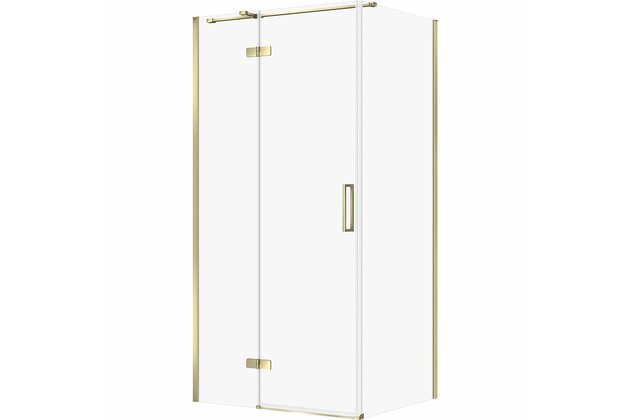 Sprchový kout Cersanit Jota 80x100x195 čiré sklo zlatý levý, S160-036