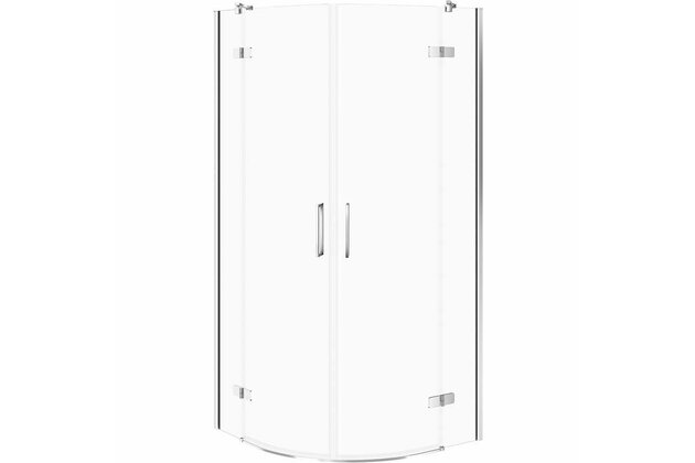 Sprchový kout Cersanit Jota 80x80x195 chrom čtvrtkruhový R55 s panty, S160-038