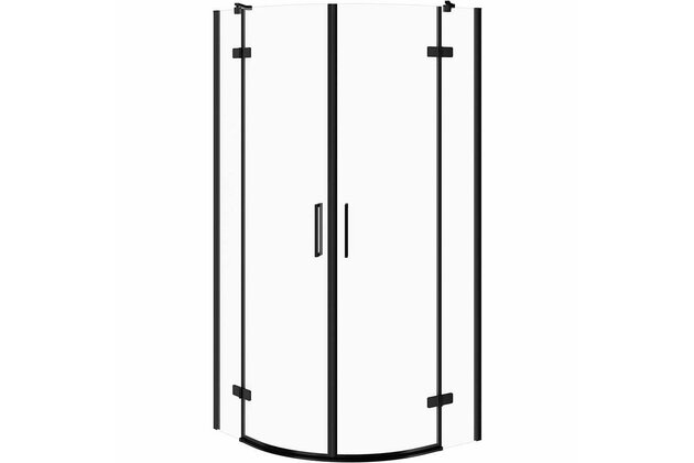 Sprchový kout Cersanit Jota 80x80x195 čiré sklo černý, S160-040