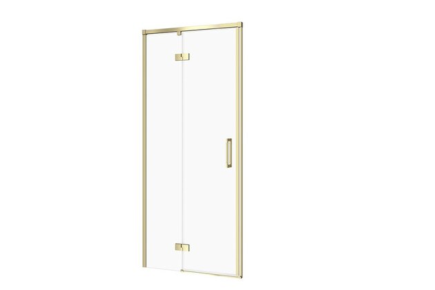 Sprchové dveře Cersanit Larga 80x195 matné zlaté s panty levé, S164-065