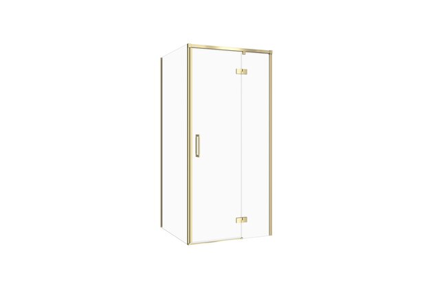 Sprchový kout Cersanit Larga 90x80x195 obdélníkový zlatý matný s panty levý, set C271, S601-465