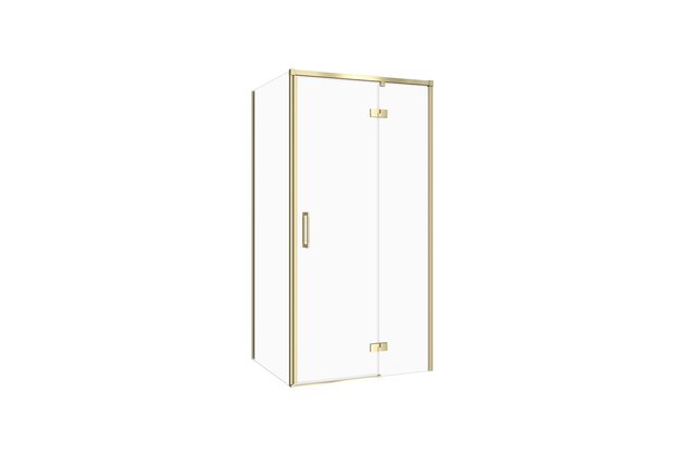 Sprchový kout Cersanit Larga 100x90x195 obdélníkový zlatý matný s panty pravý, set C280, S601-470