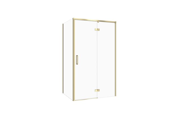 Sprchový kout Cersanit Larga 120x90x195 obdélníkový zlatý matný s panty levý, set C285, S601-474