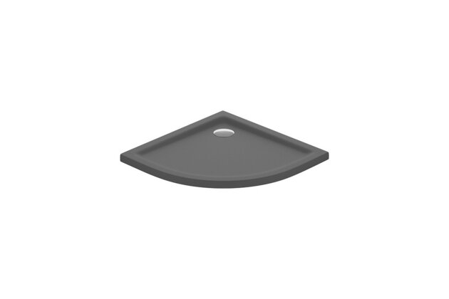 Sprchová vanička Cersanit Tako 80x80x4 šedá matná čtrtkruhová R55, S204-029