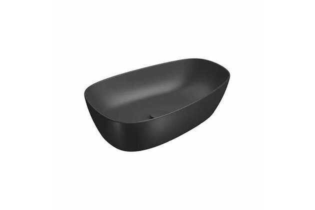 Umyvadlo Cersanit Kontra 60 na desku antracit mat nepravidelné, K682-017