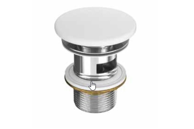 Výpust umyvadlová Cersanit Werta keramická bílá pro umyvadla s přepadem, K11-2413