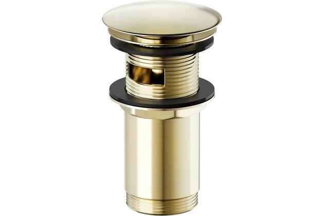 Výpust umyvadlová Cersanit celokovová zlatá matná 5/4" CLICK‑CLACK automatická univerzální, S951‑702