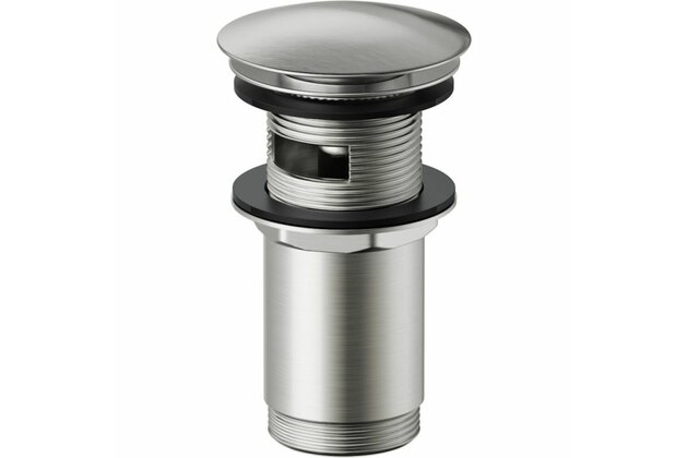 Výpust umyvadlová Cersanit celokovová nikl 5/4" CLICK‑CLACK automatická univerzální, S951‑704