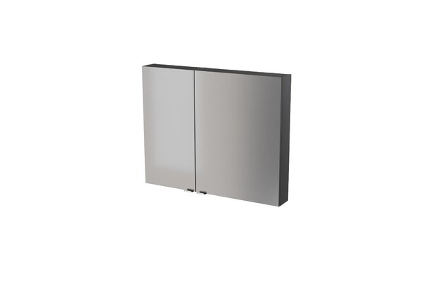 Nábytkový set Cersanit Larga 100, skříňka 40 zrcadlová závěsná antracitová, skříňka 60 zrcadlová závěsná antracitová