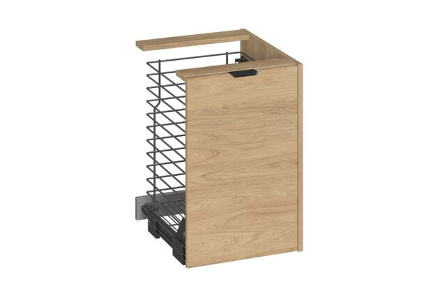 Skříňka Cersanit Atrato 40 s košem na prádlo, dub, S1026-005