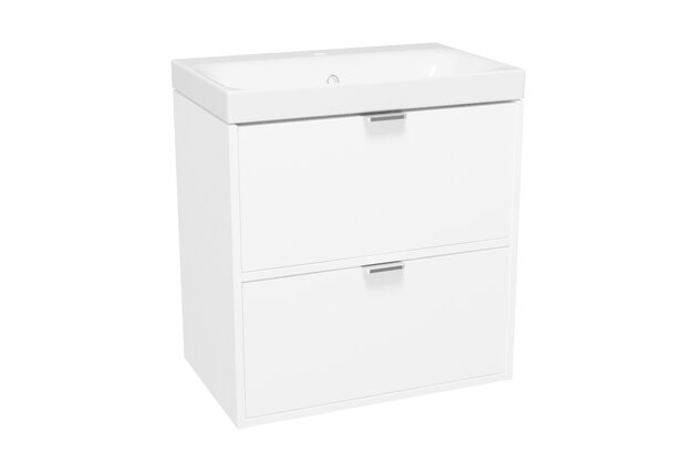 Nábytkový set Cersanit Atrato 60, skříňka 60 pod umyvadlo bílá, umyvadlo Moduo 60 nábytkové bílé