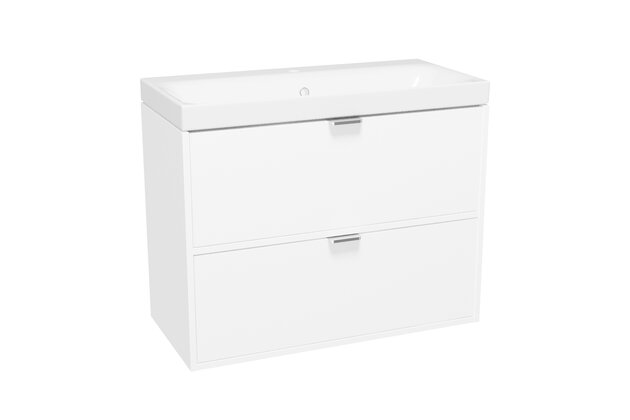 Nábytkový set Cersanit Atrato 80, skříňka 80 pod umyvadlo bílá, umyvadlo Moduo 80 nábytkové bílé