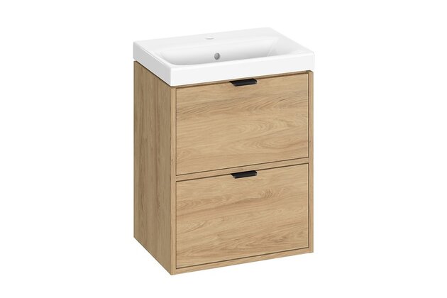 Skříňka Cersanit Atrato 50 s umyvadlem, dub, set C638, S4007-005