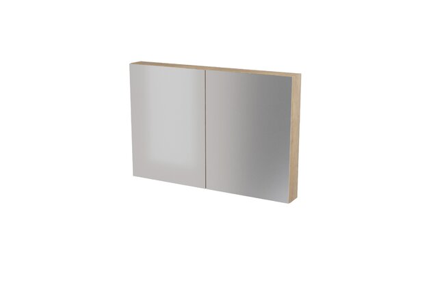 Nábytkový set Cersanit City 120, skříňka 60 zrcadlová dub 2x