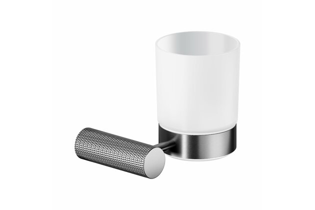 Kelímek Cersanit Zen nástěnný černý gun metal, S951-904