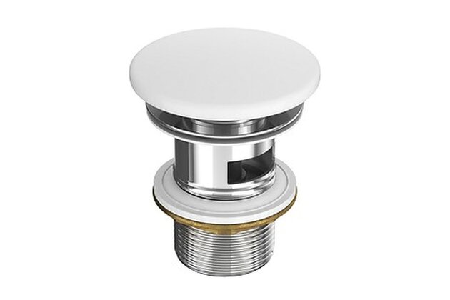 Výpust umyvadlová Cersanit Farva keramická, pro umyvadla bez přepadu, bílá K712-049