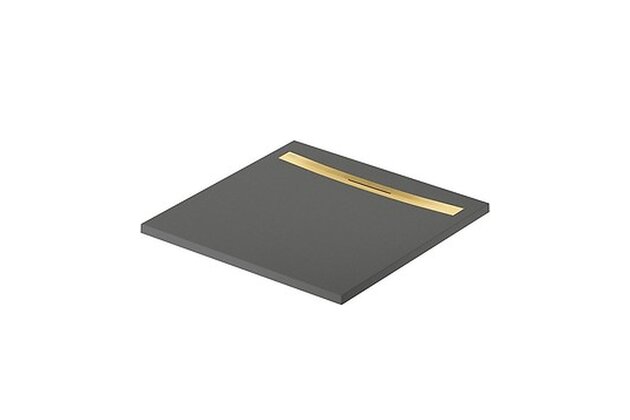 Sprchová vanička Cersanit Kontra 90x90 čtvercová, graphite ,kryt zlatý, S207-002