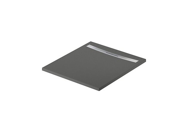 Sprchová vanička Cersanit Kontra 100x90 obdélníková, graphite ,kryt ocel, S207-005