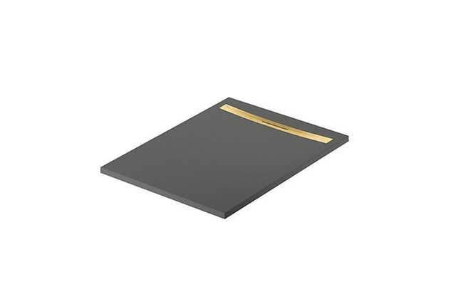 Sprchová vanička Cersanit Kontra 120x90 obdélníková, graphite ,kryt zlatá, S207-016