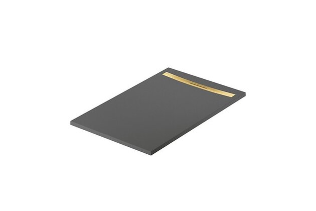 Sprchová vanička Cersanit Kontra 140x90 obdélníková, graphite ,kryt zlatý, S207-034