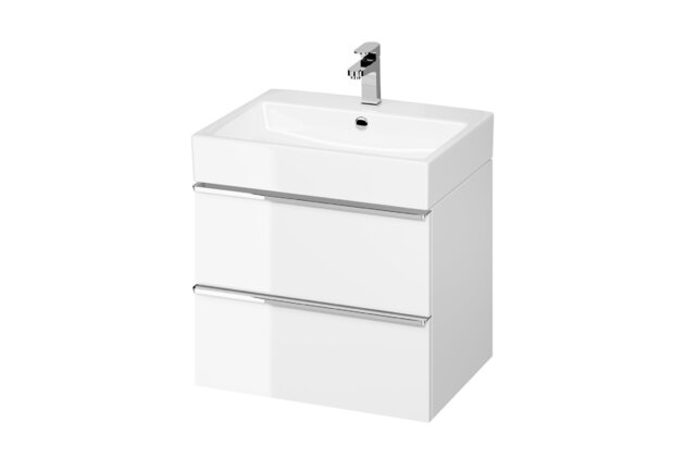 Skříňka Cersanit Virgo 60 pod umyvadlo bílá chrom úchytka, set C722, S4019-003