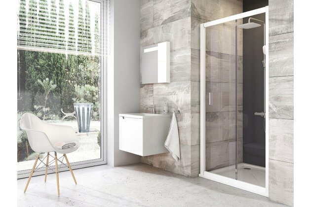 Sprchový kout Ravak Blix BLDP2/BLPS 120x90 rohový, bílá/transparent