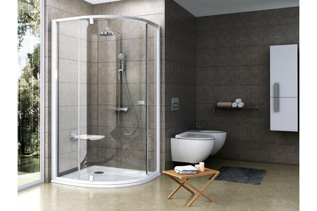 Sprchový kout Ravak Pivot PSKK3 100x100 třídílný čtvrtkruhový, bílá/transparentní, 376AA101Z1