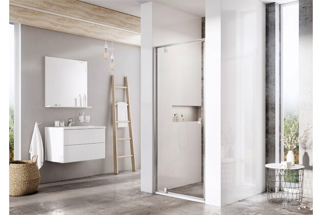 Sprchový kout Ravak Pivot PDOP1/PPS/PPS 80x80 třístěnný, satin/transparent