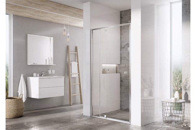 Sprchový kout Ravak Pivot PDOP2/PPS/PPS 100x80 třístěnný, satin/transparent