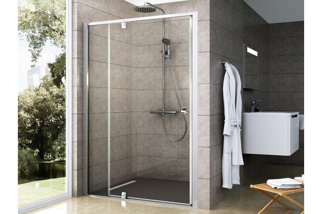 Sprchový kout Ravak Pivot PDOP2/PPS 110x100 rohový, satin/transparent