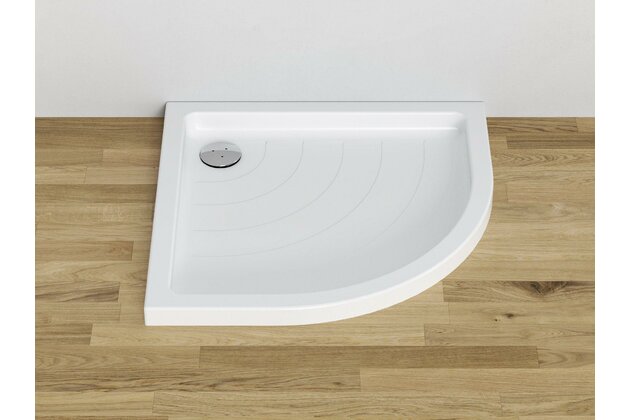 Sprchová vanička Ravak Ronda 80x80 LA čtvrtkruhová sprchová, bílá, A214001220