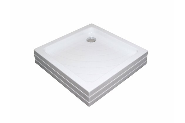 Sprchová vanička Ravak Angela PU 90x90 čtvercová samonosná, bílá, A007701120
