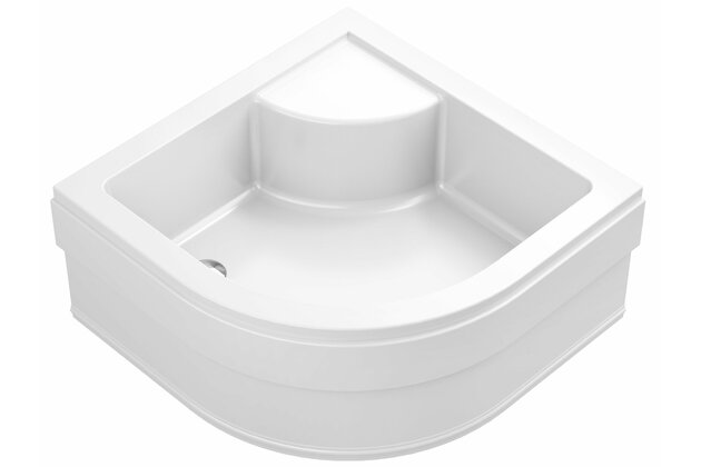 Sprchová vanička Ravak Sabina 80 LA čtvrtkruhová hluboká, bílá, A214001020