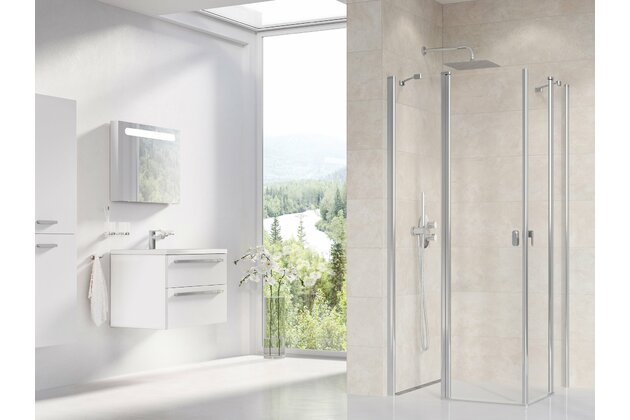 Sprchový kout Ravak Chrome CRV2/CRV2 80x100 rohový, lesk/transparent
