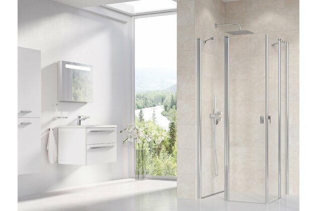 Sprchový kout Ravak Chrome CRV2/CRV2 90x100 rohový, lesk/transparent