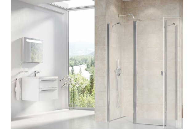 Sprchový kout Ravak Chrome CRV2/CPS 80x80 rohový, lesk/transparent