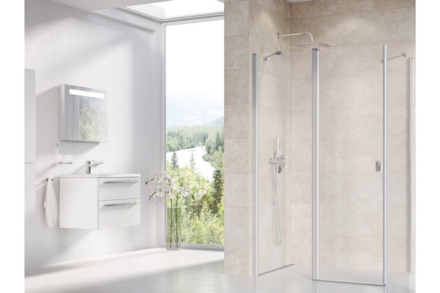 Sprchový kout Ravak Chrome CPS/CRV2 90x100 rohový, chrom/transparent