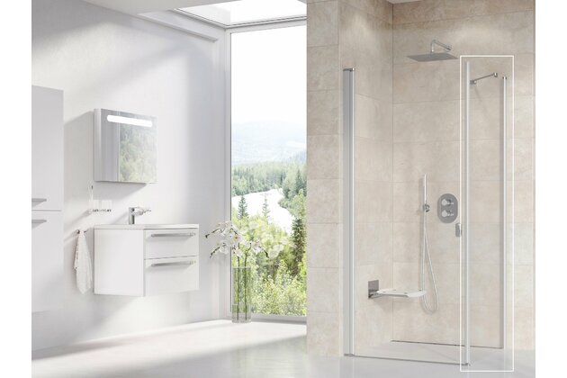 Sprchový kout Ravak Chrome CRV2/CPS 110x100 rohový, satin/transparent