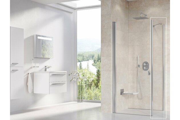 Pevná stěna Ravak Chrome CPS 100, lesk/transparent, 9QVA0C00Z1