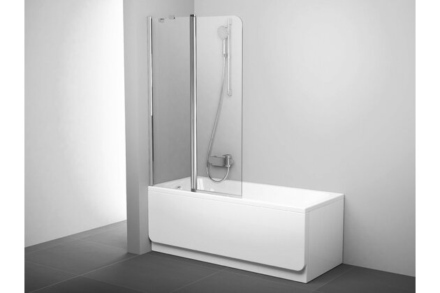 Vanová zástěna Ravak Chrome CVS2 100 dvoudílná pohyblivá, lesk/transparent, levá, 7QLA0C00Z1